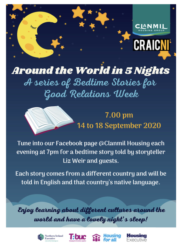 Around the World in 5 Days – Bedtime Stories: Good Relations Week 2020, celebrating 30 years.